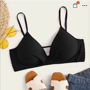 Black bikini top